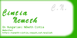 cintia nemeth business card